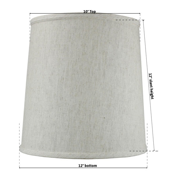 Winston Porter 12'' H x 12'' W Linen Drum Lamp Shade ( Uno ) & Reviews